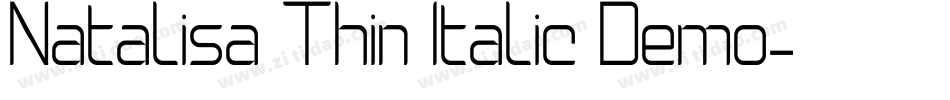 Natalisa Thin Italic Demo字体转换